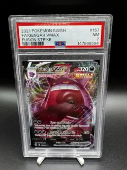 Pokemon Gengar VMAX 157/264 Fusion Strike SWSH08 Holo Full Art PSA 7 - Image 1