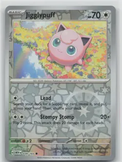 LP Jigglypuff 039/165 Reverse Holo Common 151 Pokemon 2023 - Image 1
