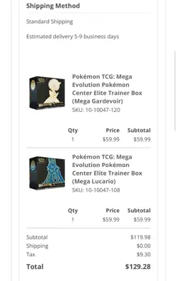 TCG Pokemon CENTER Mega Evolution ETB Lucario and Gardevoir Set of 2 PRESALE ✅ - Image 2