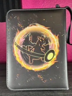 Pokemon 4 Pocket TCG 3 Ring Binder Zipper (Charizard, Charmeleon, Charmander) - Image 4