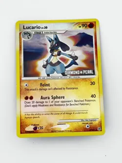 Pokemon TCG Lucario 6/130 Diamond and Pearl Reverse Holo Rare HP - Image 4