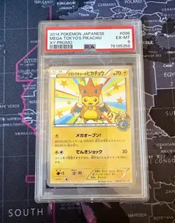 Psa 6 Pokemon Mega Tokyo's Pikachu 098/XY-P Promo Japanese - Image 1