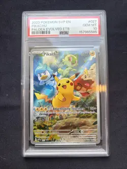 2023 Pokemon SVP en Pikachu Paldea Evolved Black Star Promo PSA 10 - Image 1