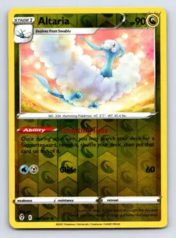 Altaria 106/203 Rare Evolving Skies Pokemon Reverse Holo Near Mint - Image 1