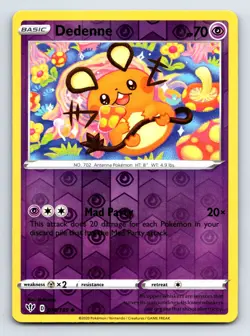 Dedenne 078/189 Uncommon Darkness Ablaze Pokemon Reverse Holo Lightly Played - Image 1