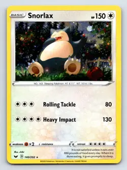 Snorlax (Cosmos Holo) 140/202 Promo Blister Exclusives Pokemon Lightly Played - Image 1