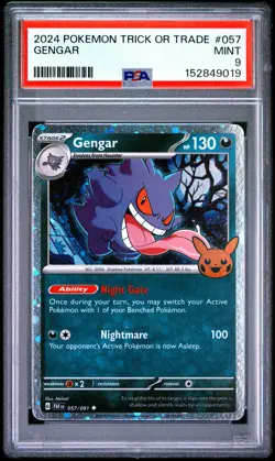 Gengar 057 Trick Or Trade Pokemon PSA 9 - Image 1
