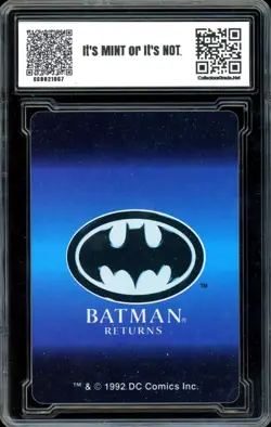 1992 DC Batman Returns Playing Card Joker Red Triangle Skeleton b CG 10 PRISTINE - Image 2