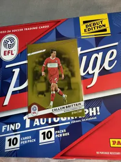 EFL Panini Prestige 25/26 Callum Brittain Middlesbrough Gold /10 - Image 1