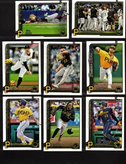 2025 Topps Series 1 And 2 Pittsburgh Pirates Team Set of (22) Cards! - Image 1