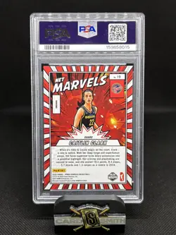 2025 Donruss WNBA #19 Caitlin Clark Net Marvels Diamond PSA 10 - Image 2