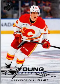 2025-26 Upper Deck Series 2 #466 Matvei Gridin Young Guns Rookie Card Flames NHL - Image 1