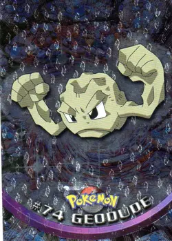 Pokemon #74 Geodude Card Foil Black Logo 1999 Topps - Image 1