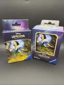 Disney Lorcana *COMBO* SNOW WHITE Art 65-Ct Card Sleeves + Deck Box *NEW SEALED* - Image 1