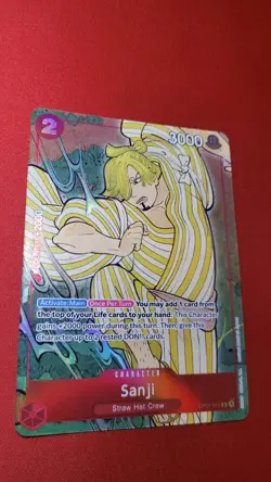 One Piece TCG Card Game Sanji OP01-013 Exclusive 1st Anniversary English Edition - Image 1