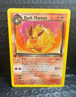 Dark Flareon 35/82 1st Edition Team Rocket Pokemon TCG Non Holo - Image 1