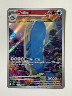 Pokemon TCG Wailord 162/159 - Illustration Rare - Journey Together NM - Image 1