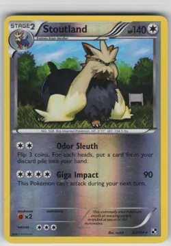 LP Stoutland 83/114 Reverse Holo Rare Black & White Pokemon 2011 - Image 1