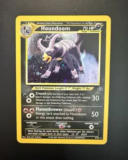 Houndoom 4/75 Neo Discovery Holo Rare WOTC Pokemon 2001 Unlimited Raw NM - Image 1
