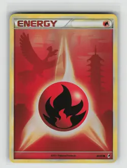 NM Fire Energy 89/95 Holo Common Call of Legends Pokemon 2011 - Image 1