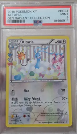 2016 POKEMON XY GENERATIONS RADIANT COLL #RC24 ALTARIA PSA 9 - Image 1