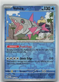 LP Veluza 45/142 Reverse Holo Uncommon Stellar Crown Pokemon 2024 - Image 1