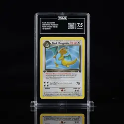 Pokemon TCG Team Rocket Dark Dragonite Nonholo 1st Edition 22/82 TAG 7.5 - Image 1