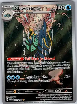 Clawitzer 141/132 Illustration Rare Mega Evolution Pokemon Holo Near Mint - Image 1