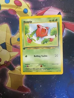 Hoppip 55/75 Neo Discovery 1st Edition Common Vintage Pokemon Card English LP - Image 1