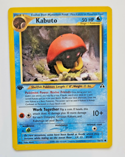 Pokemon Kabuto 56/75 Neo Discovery 1ST EDITION Vintage Card 2001 WOTC Common NM - Image 1