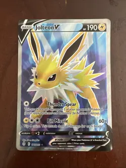 Pokemon TCG - Jolteon V (Full Art) 177/203 SWSH07: Evolving Skies Ultra Rare NM - Image 1