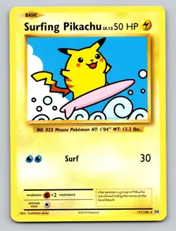 Surfing Pikachu 111/108 Secret Rare XY Evolutions Pokemon NM - Image 1