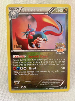 Pokemon Salamence Regional Championships STAFF Promo 8/20 Crosshatch Holo 2012 - Image 1