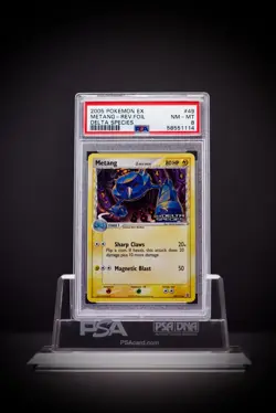 2005 Pokemon Ex Delta Species #49/113 Metang Reverse Holo Foil PSA 8 Pop 18 - Image 1
