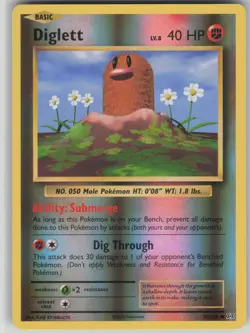 LP Diglett 55/108 Reverse Holo Common Evolutions Pokemon 2016 - Image 1