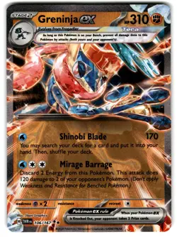 Greninja ex 106/167 SV06: Twilight Masquerade Pokemon TCG - Image 1