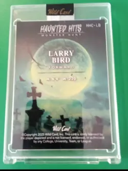 Larry Bird Wild Card Haunted Hits Monster Hunt numbered 1/3. Celtics. HOF. NBA - Image 3