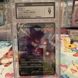 Pokemon Gengar V Ultra Rare Holo Swsh08: Fusion Strike 156/264 CGC 9 2021 - Image 1
