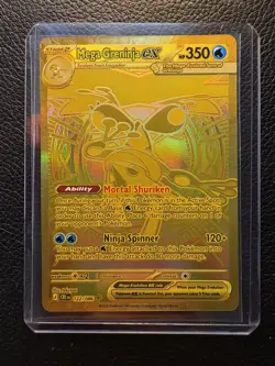 Mega Greninja EX 122/086 GOLD Pokemon Chaos Rising Secret Rare FA Holo EN - Image 1