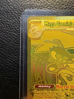Mega Greninja EX 122/086 GOLD Pokemon Chaos Rising Secret Rare FA Holo EN - Image 2