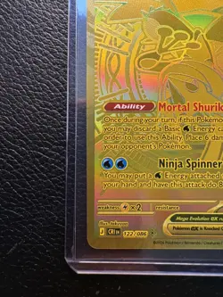 Mega Greninja EX 122/086 GOLD Pokemon Chaos Rising Secret Rare FA Holo EN - Image 3