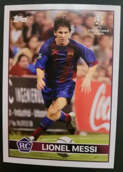Lionel Messi Barcelona Topps UEFA Champions League Lost Rookie Card RC - Image 1