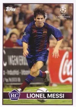 Lionel Messi Barcelona Topps UEFA Champions League Lost Rookie Card RC - Image 2