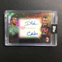 2024-25 Topps AC Milan 125th Anniversary Dual Auto Dida Cafu Red 1/5 ≈1/1 - Image 1