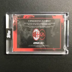 2024-25 Topps AC Milan 125th Anniversary Dual Auto Dida Cafu Red 1/5 ≈1/1 - Image 2