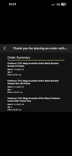 Pokemon Center Pokemon TCG Mega Evolution Pitch Black Bundle 2x ETB + Box - Image 2