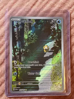 Pokemon TCG Psyduck Scarlet Violet-151 Holo Full Art Illustration Card 175/165 - Image 1