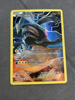 Pokemon Black Kyurem XY80 Holo Black Star Promo Full Art 2015 TCG Card NM Rare - Image 1