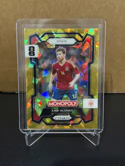 2026 Panini Prizm Monopoly FIFA WC - Xabi Alonso #40 Gold Cracked Ice Prizm - Image 1