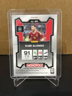 2026 Panini Prizm Monopoly FIFA WC - Xabi Alonso #40 Gold Cracked Ice Prizm - Image 2